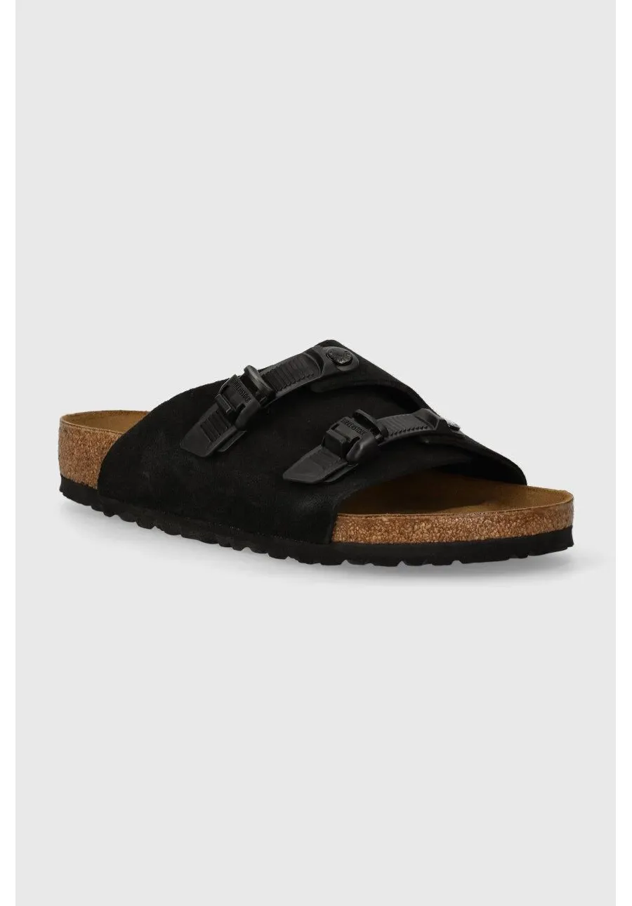 obrazek 1 Birkenstock klapki zamszowe Zürich męskie kolor czarny 1026763