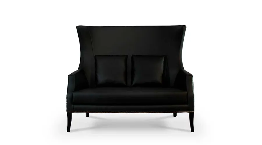 obrazek 1 Czarna skórzana portugalska sofa