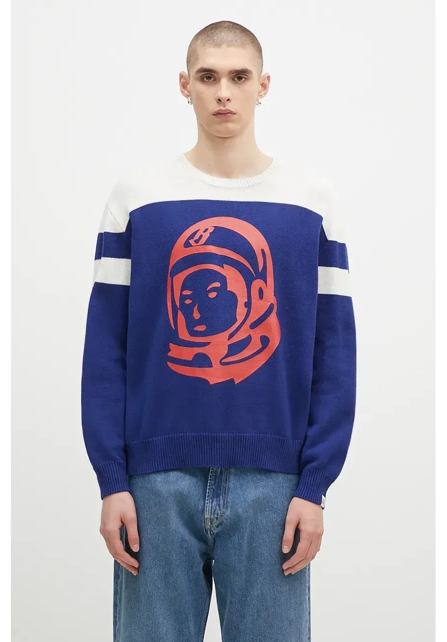 obrazek 1 Billionaire Boys Club sweter z domieszką kaszmiru Astro Knitted Crewneck kolor granatowy  B24325