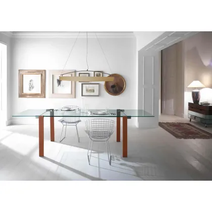 Zdjęcie Stół z wysuwanym elementem i drewnianymi nogami - Tonelli Design