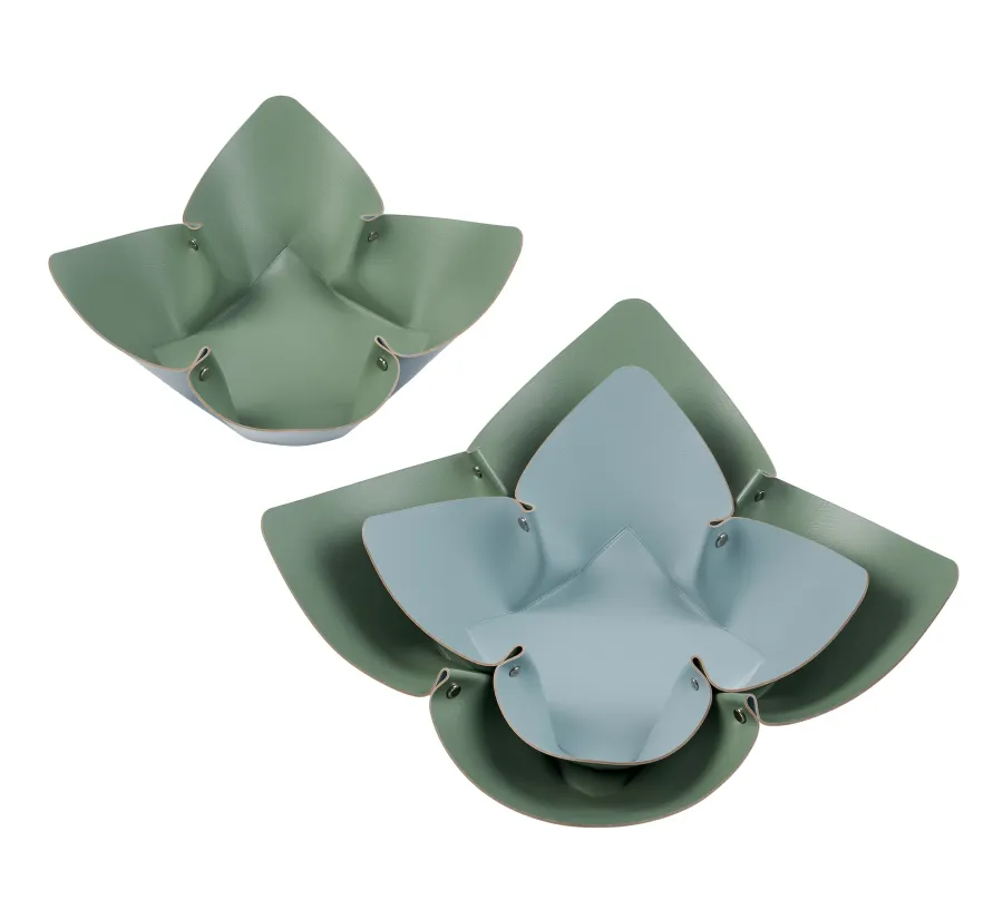 obrazek 2 Niepowtarzalna misa na owoce Ø45 cm w kształcie kwiatu w kolorze jasnego błękitu