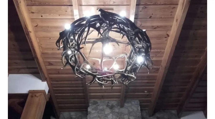 obrazek 1 Niebywały żyrandol z poroża jelenia jako stylowe oświetlenie do salonów