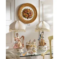 Zdjęcie Lampa do wnętrz z porcelanową kobietą