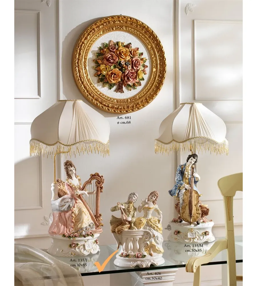 obrazek 1 Lampa do wnętrz z porcelanową kobietą