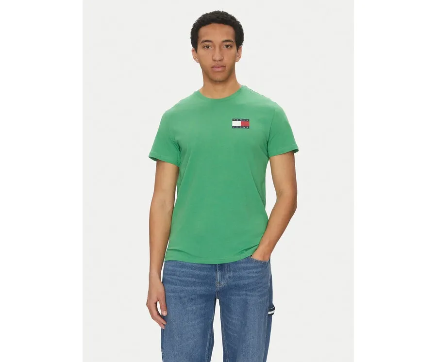 obrazek 1 Tommy Jeans T-Shirt Essential DM0DM20740 Zielony Slim Fit