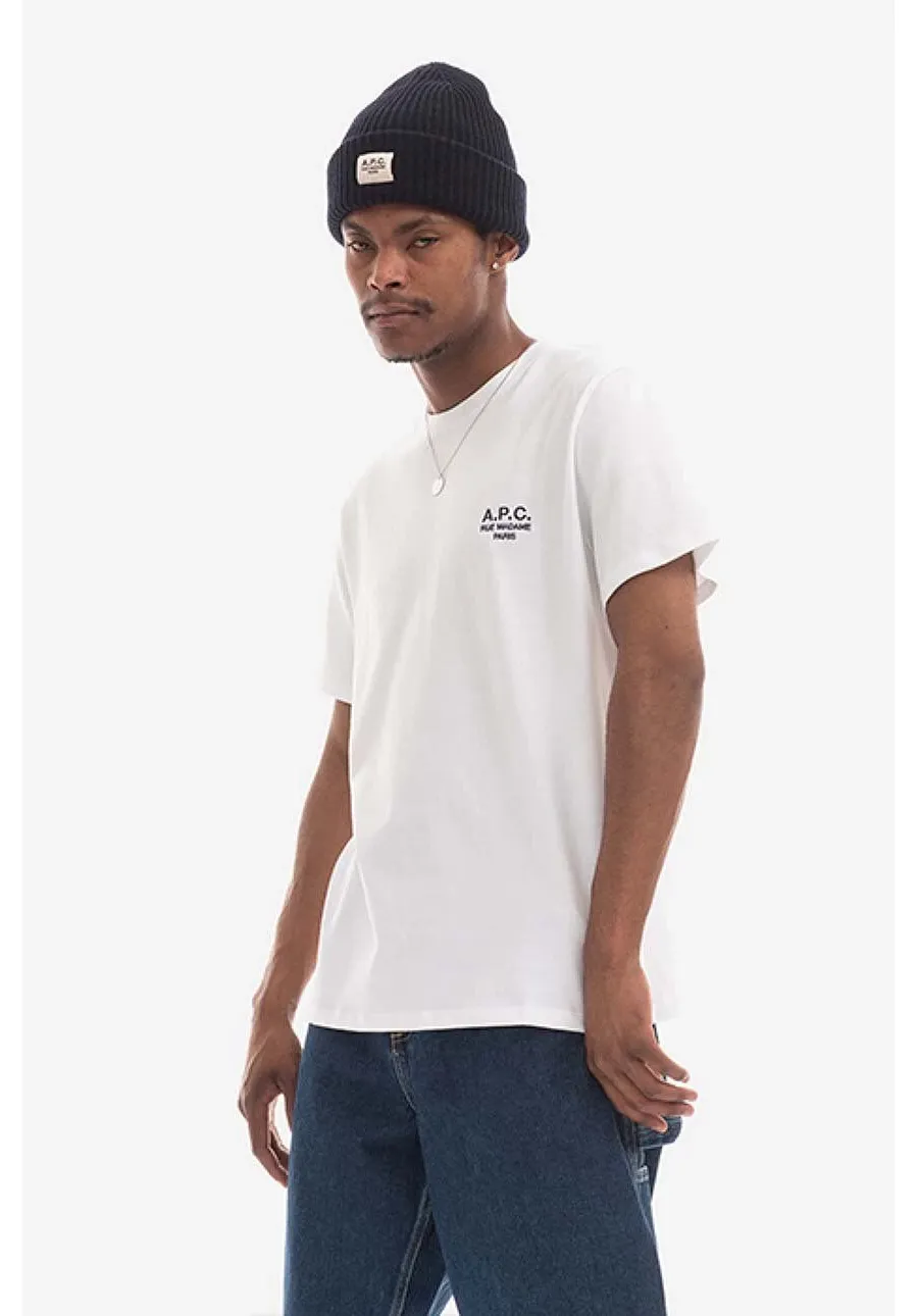 obrazek 1 A.P.C. t-shirt bawełniany Raymond kolor biały gładki COEZC.H26840-WHITE