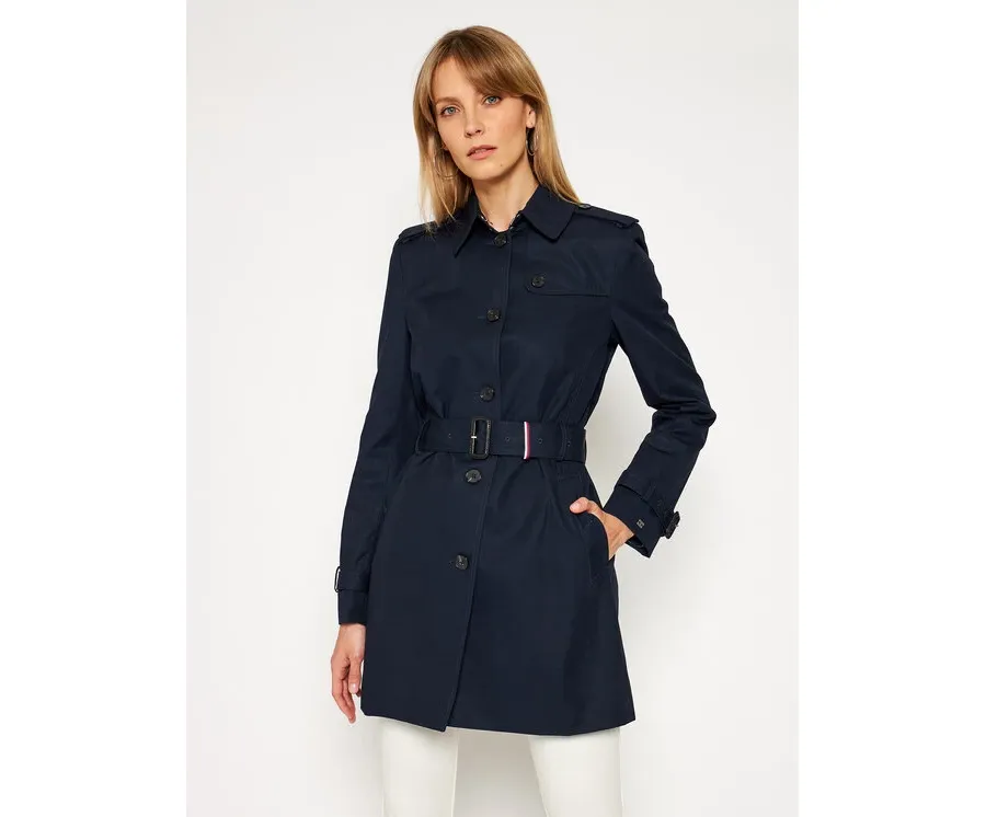 obrazek 1 Tommy Hilfiger Trencz Heritage Single WW0WW24966 Granatowy Regular Fit