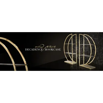 Picture A unique brass bookcase