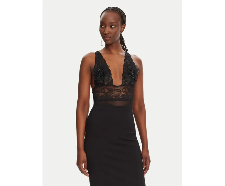 obrazek 1 Elisabetta Franchi Body BO03452E2 110 Czarny Regular Fit