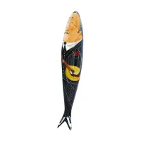 Picture Man with a guitar - set of 6 ceramic decorations - Bordallo Pinheiro