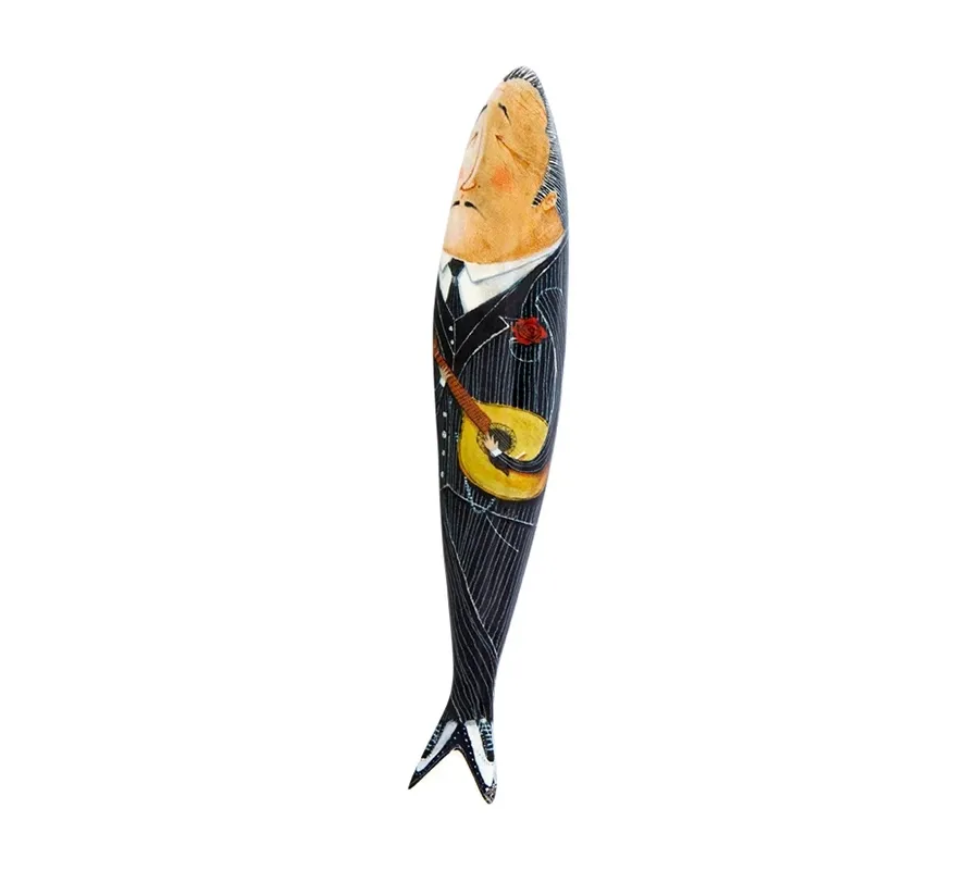 obrazek 1 Człowiek z gitarą- zestaw 6 dekoracji ceramicznych - Bordallo Pinheiro