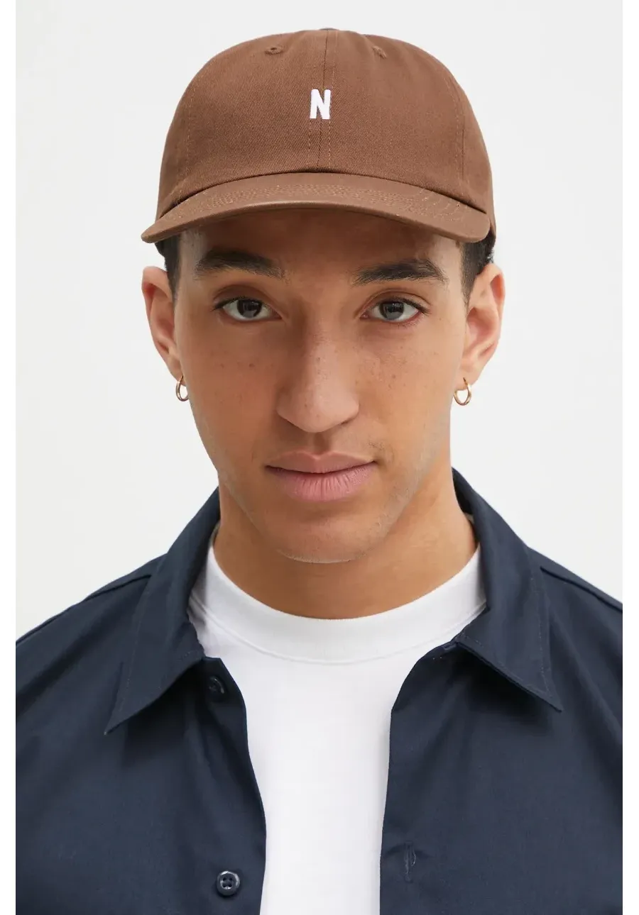 obrazek 1 Norse Projects czapka z daszkiem bawełniana Twill Sports Cap kolor brązowy z aplikacją N80.0001.2033