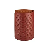 Picture Stylish large Dubai basket Ø40xH57 cm made of burgundy leather