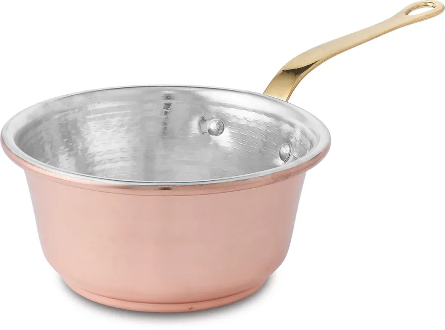 obrazek 1 Patelnia stożkowa 1 uchwyt, miedziana o średnicy 22CM - Cu Artigiana