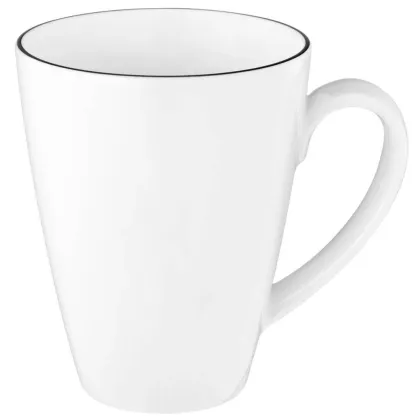 Picture Beautiful porcelain mug with a black rim - Seltmann Weiden