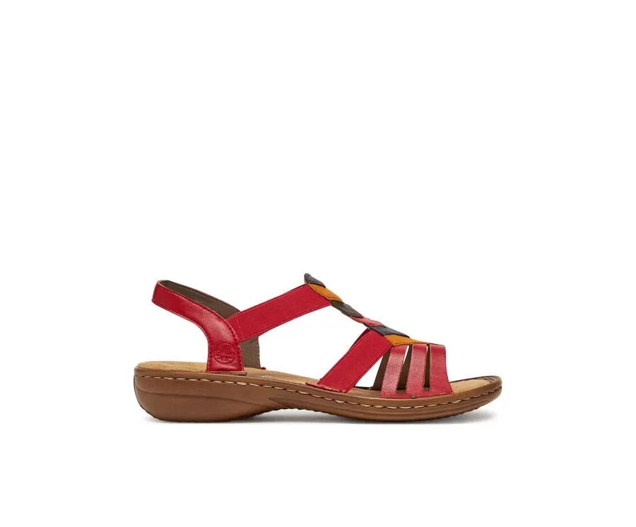obrazek 1 Rieker Sandały 60804-33 Czerwony