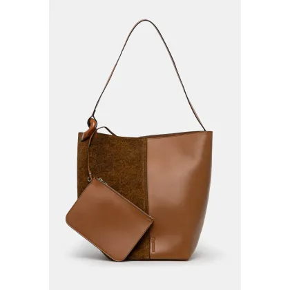 Zdjęcie JW Anderson torebka The Jwa Soft Corner Bucket kolor brązowy HB0636.LA0342.163