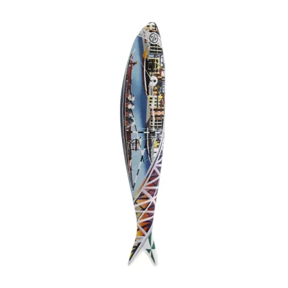 Picture Beautiful ceramic decoration in the form of 6 sardines - Bordallo Pinheiro