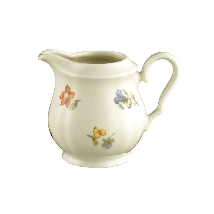obrazek 1 Ekskluzywny porcelanowy dzbanuszek do mleka zdobiony delikatnym roślinnym motywem - Seltmann Weiden