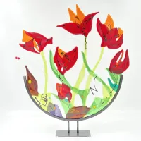Picture Luxurious decoration made of colored glass