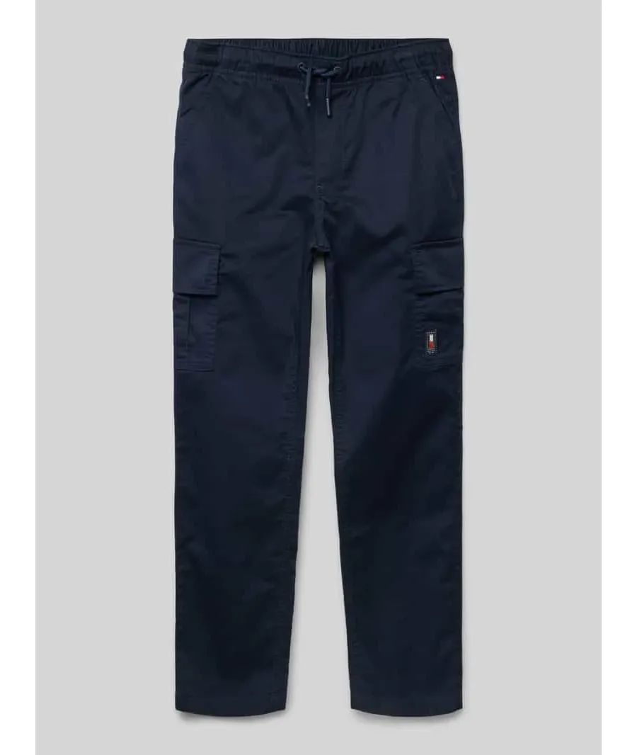 obrazek 1 Spodnie cargo o kroju regular fit z naszywką z logo