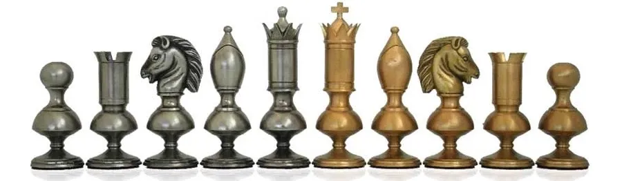 picture 3 Unique chess set from brass and precious wood