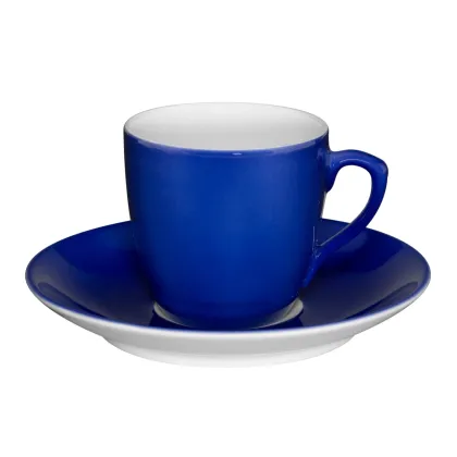 Picture Blue porcelain coffee cup and saucer from a colorful unique collection - 4 pieces - Vista Alegre