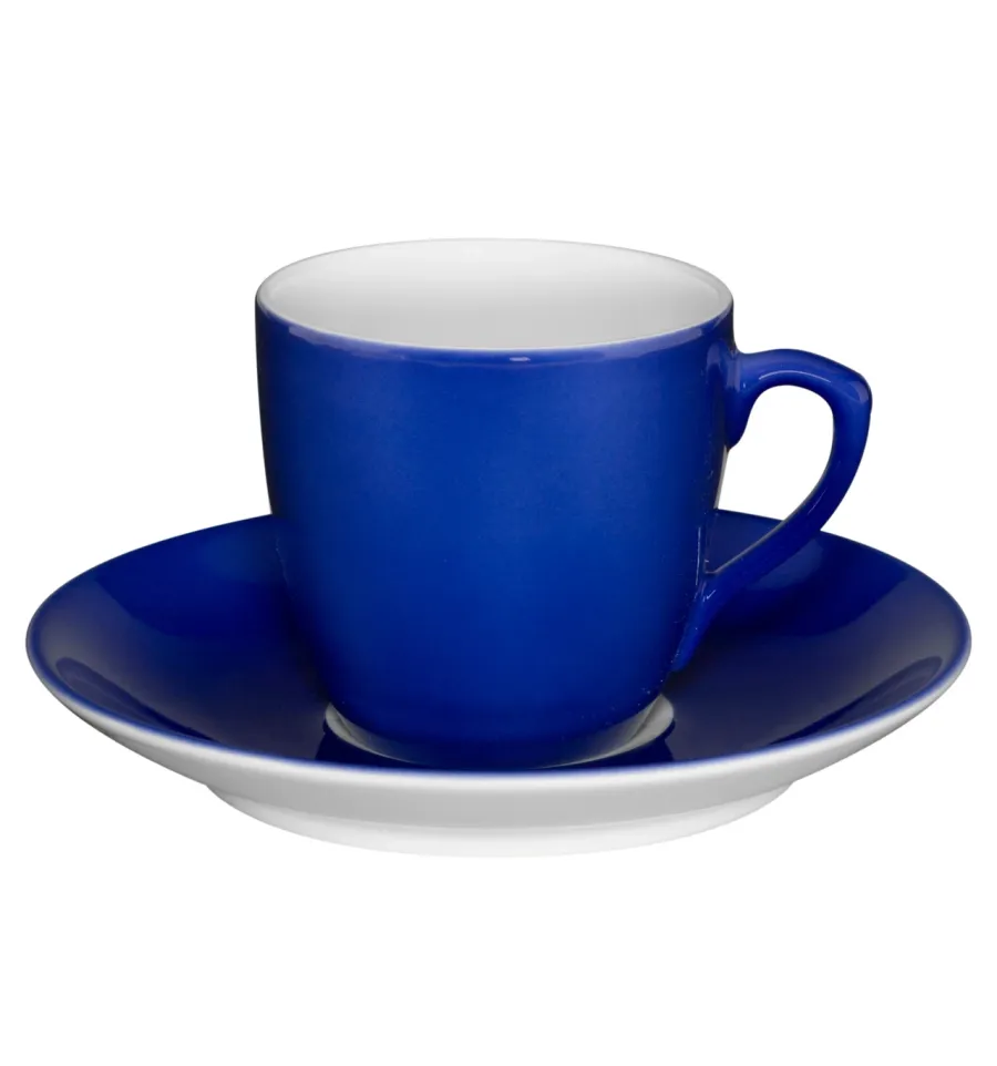 obrazek 1 Niebieska porcelanowa filiżanka do kawy ze spodkiem z kolorowej unikalnej kolekcji - Vista Alegre