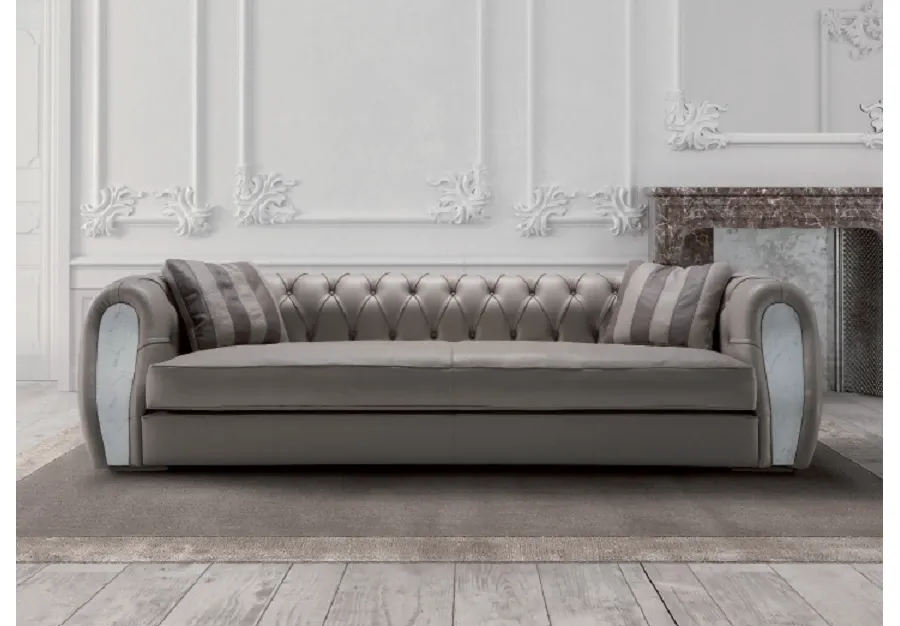 obrazek 1 Sofa ze skóry chesterfield, dwuosobowa