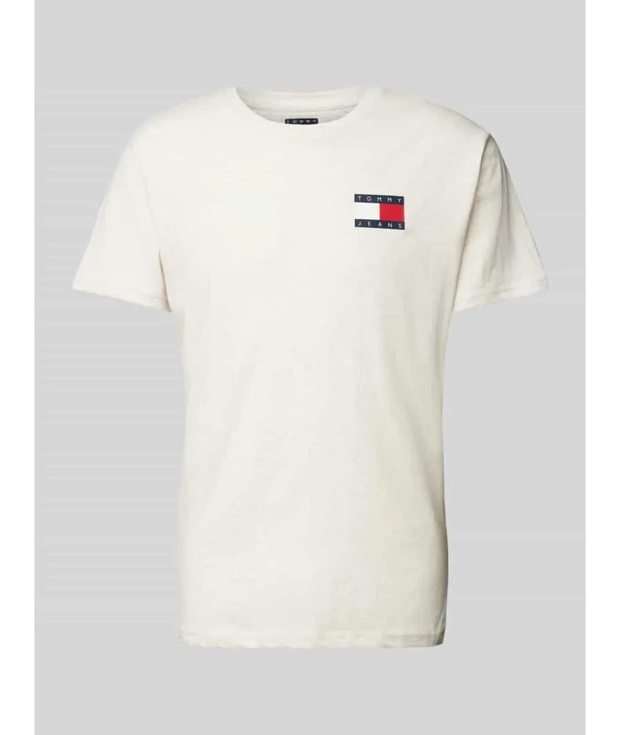 obrazek 1 Tommy Jeans T-Shirt Essential DM0DM20740 Beżowy Slim Fit