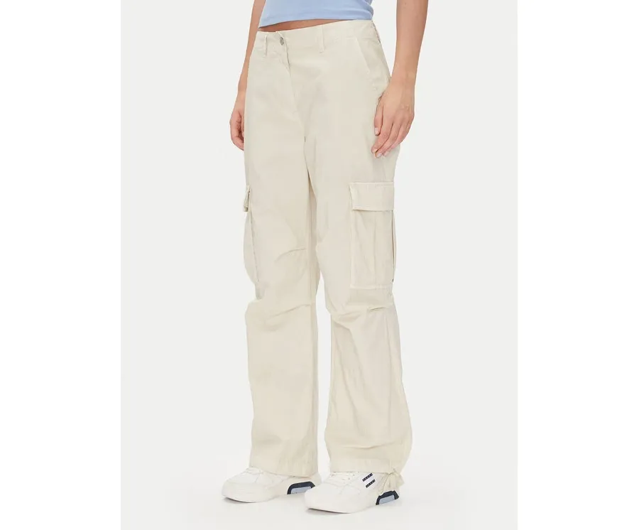 obrazek 1 Tommy Jeans Spodnie materiałowe Tjw Cargo Relaxed Straight DW0DW20350 Beżowy Relaxed Fit