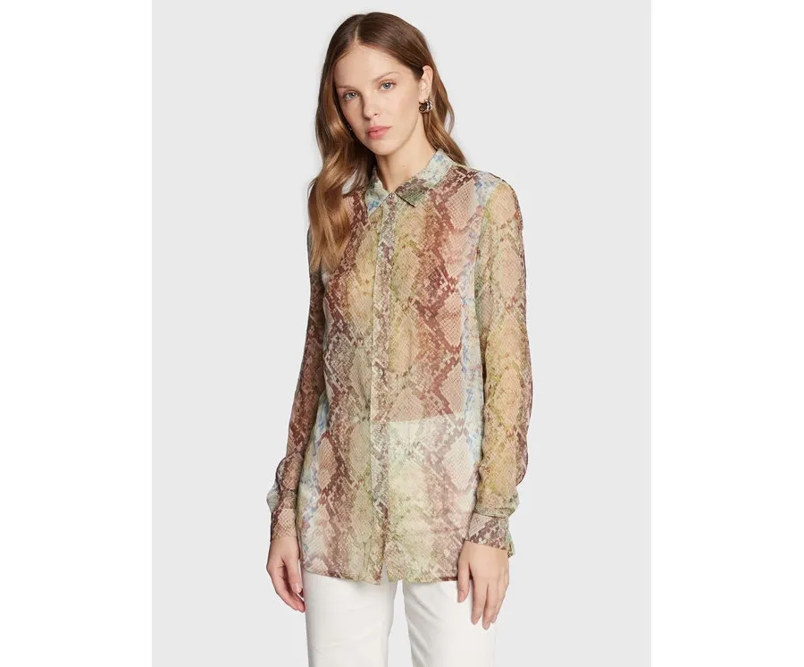 obrazek 1 Guess Koszula W3RH66 WDW52 Zielony Regular Fit