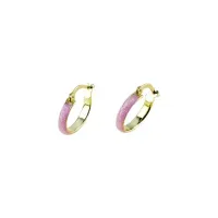 Picture Beautiful circles with pink enamel diameter. 10mm