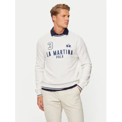 Zdjęcie La Martina Sweter ZMS303 YW120 Écru Regular Fit