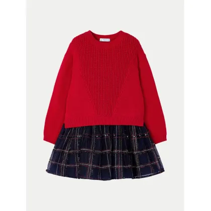 Zdjęcie Mayoral Komplet sweter i sukienka 4912 Czerwony Regular Fit