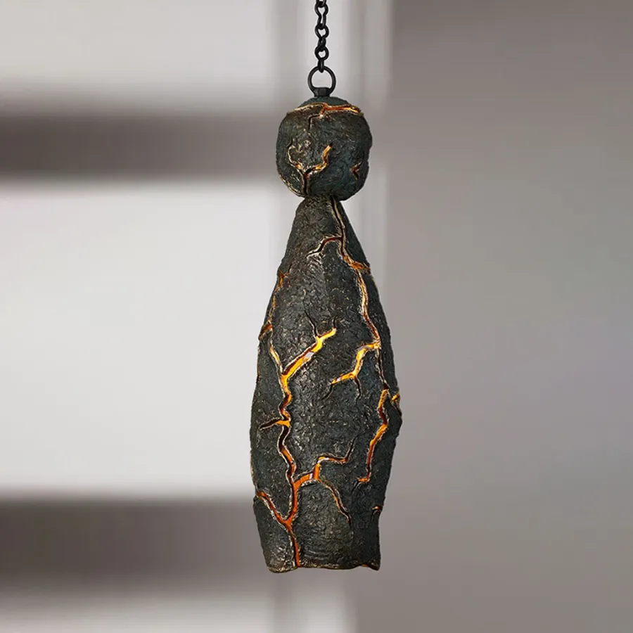 obrazek 4 Rzeźbiarska lampa mosiężna do oświetlenia domu