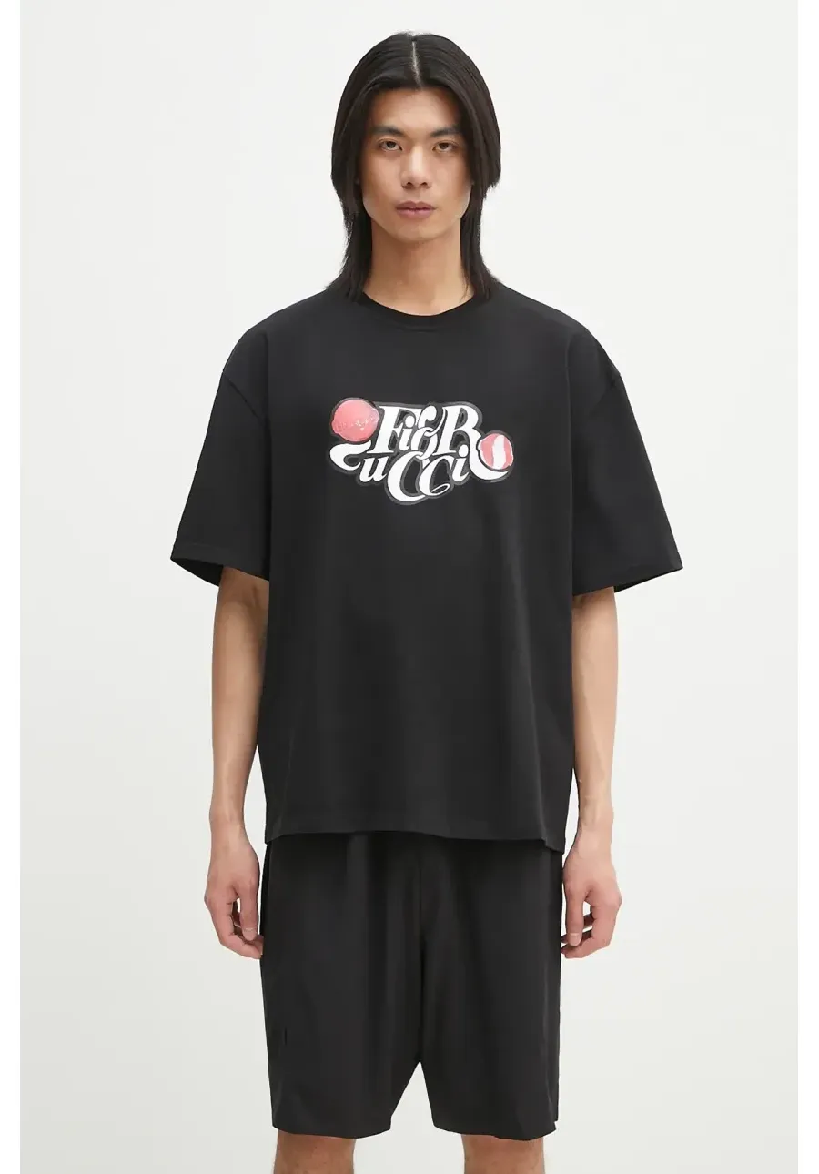 obrazek 1 Fiorucci t-shirt bawełniany Curly Lollipop Logo Boxy T-Shirt męski kolor czarny z nadrukiem U02SPTSH103CJ01BK02