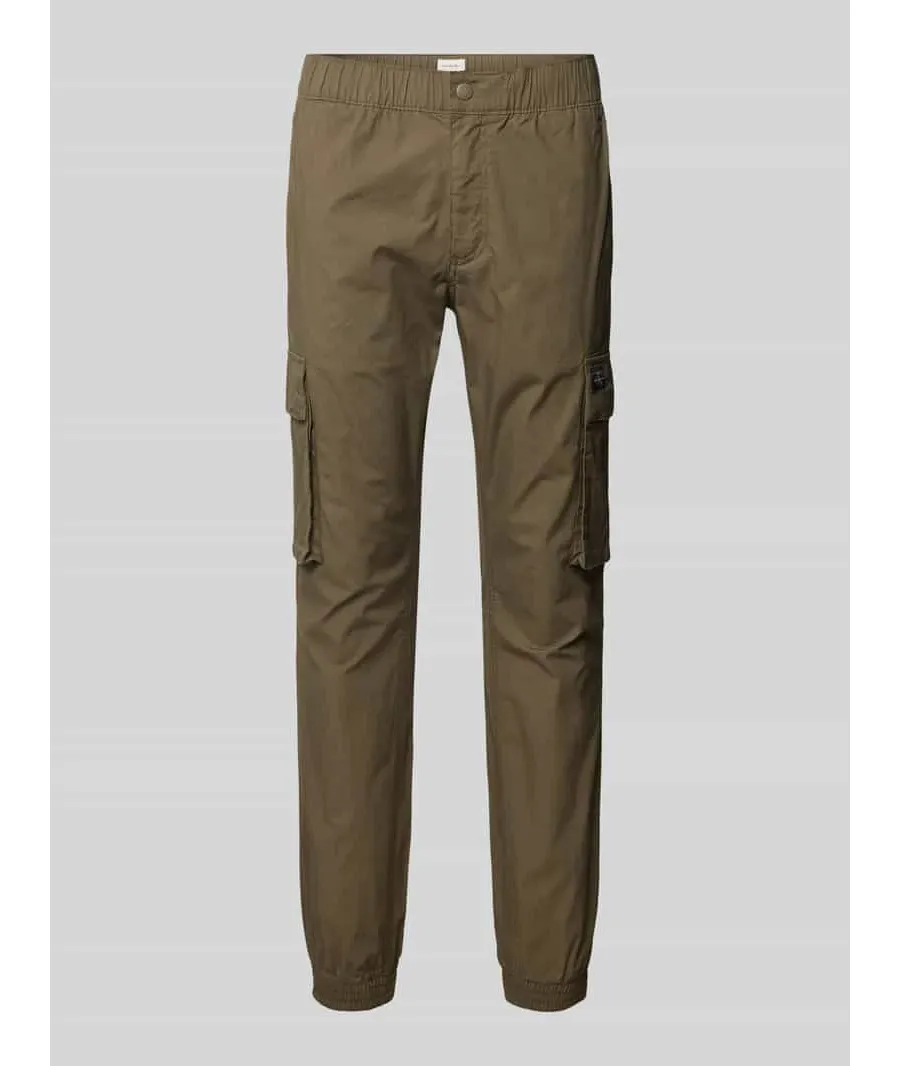 obrazek 1 Spodnie cargo o kroju skinny fit z naszywką z logo