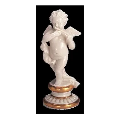 Zdjęcie Aniołek grający na flecie - porcelanowa figurka do gabinetu