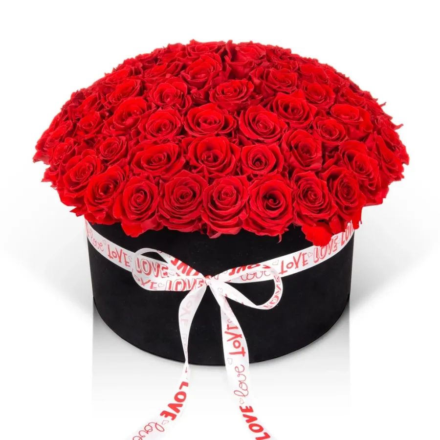 obrazek 4 Bukiet 100 wiecznych róż - Flower Box dla niej - Luxury Products