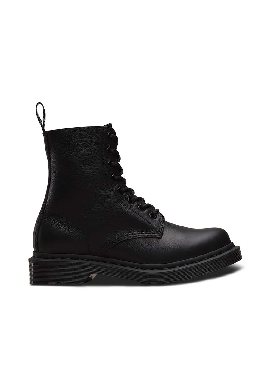 obrazek 1 Dr. Martens workery skórzane 1460 Pascal MONO damskie kolor czarny na płaskim obcasie DM24479001