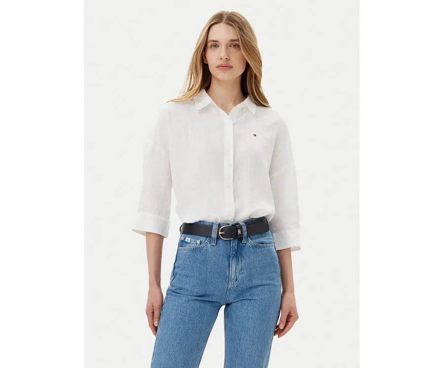 obrazek 1 Tommy Hilfiger Koszula WW0WW46169 Biały Loose Fit