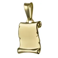 Picture Gold pendant in the shape of parchment
