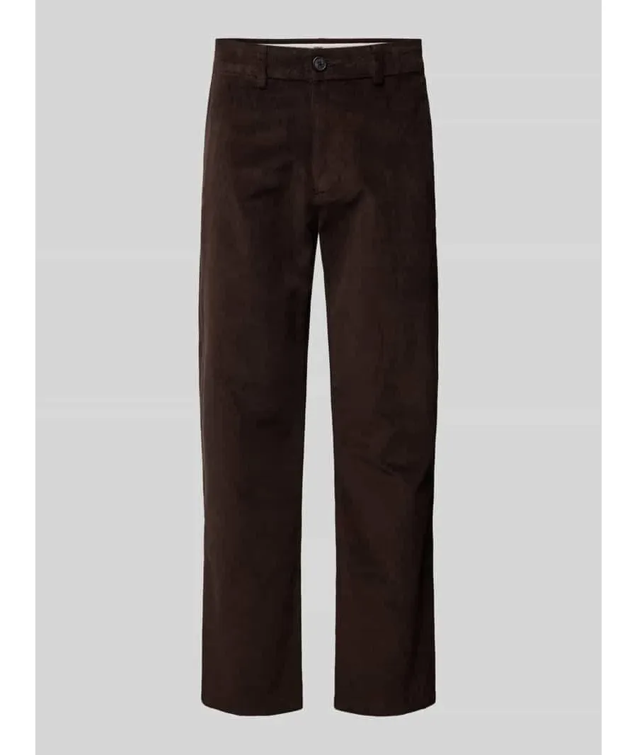 obrazek 1 Spodnie o kroju straight fit ze sztruksu model ‘MILES’