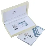 Picture Diamond in a blister weighing 0.16 carats, VVS2 clarity, IGI certificate