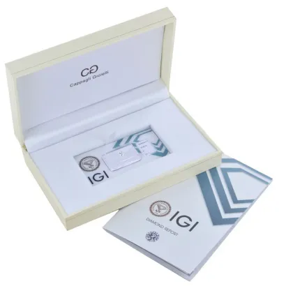 Picture Diamond in a blister weighing 0.16 carats, VVS2 clarity, IGI certificate