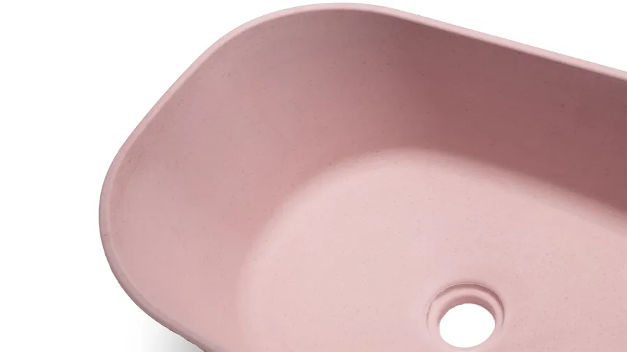 obrazek 3 Elitarna umywalka 50 cm LIBRA BASIC – bardzo jasny ceglasty, bez dekoru, lakier matowy