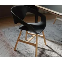 Picture Set of Two Minimalist Wooden Chairs from Italy - Casmania