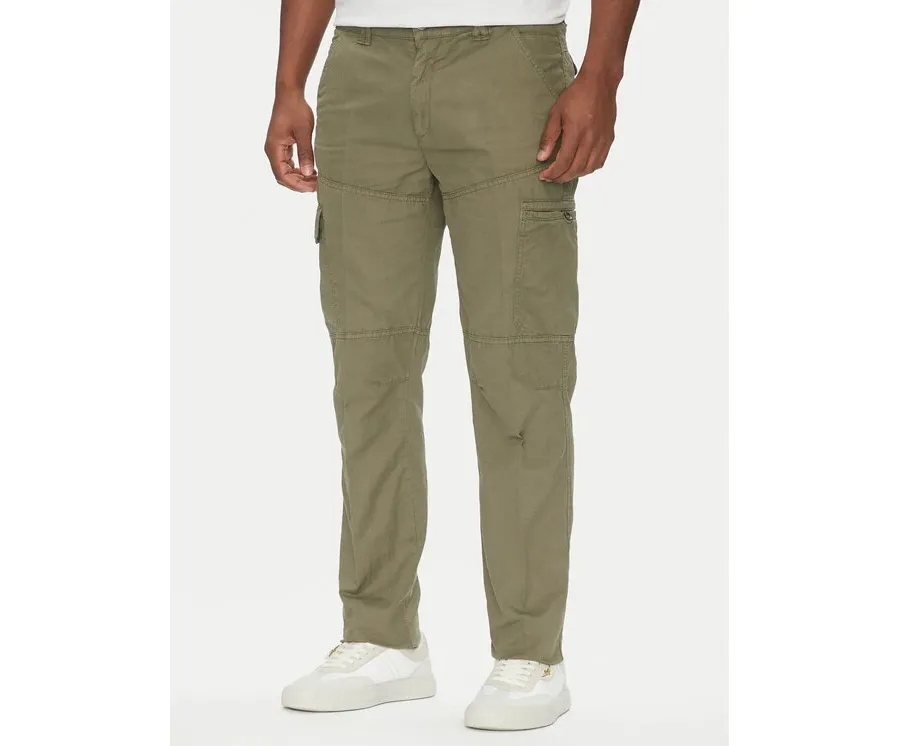 obrazek 1 Aeronautica Militare Spodnie materiałowe 251PA1662CT3526 Khaki Regular Fit