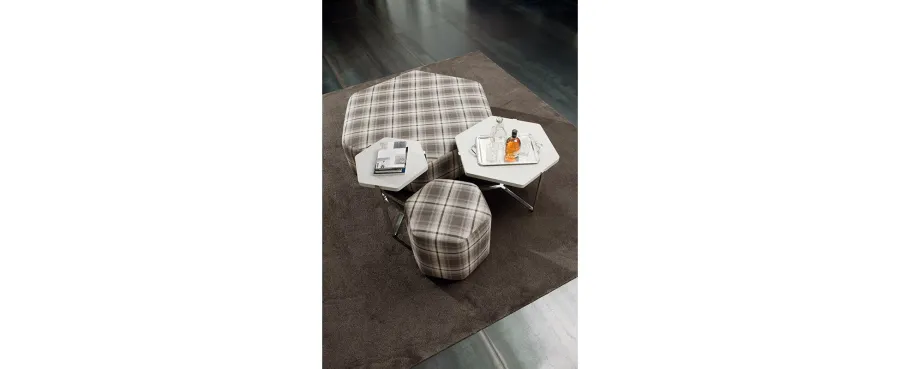 obrazek 3 Designerska, oryginalna, ośmiokątna pufa do salonu - Casadesus